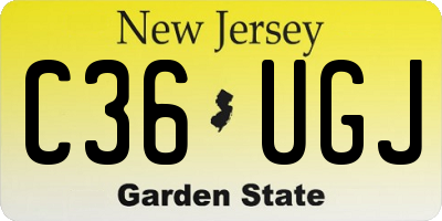 NJ license plate C36UGJ