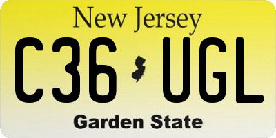 NJ license plate C36UGL