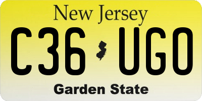 NJ license plate C36UGO