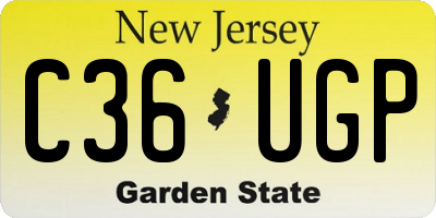 NJ license plate C36UGP