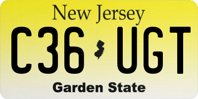 NJ license plate C36UGT