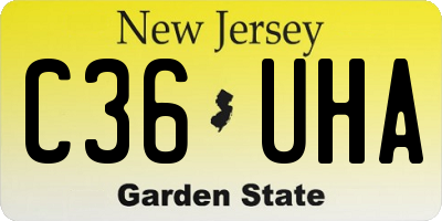 NJ license plate C36UHA