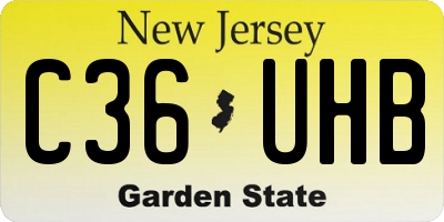 NJ license plate C36UHB
