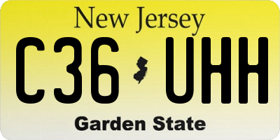 NJ license plate C36UHH