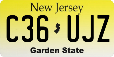 NJ license plate C36UJZ