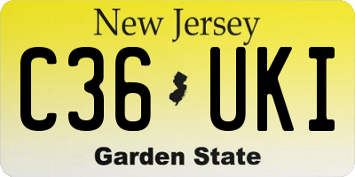 NJ license plate C36UKI