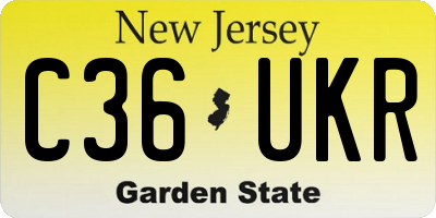 NJ license plate C36UKR