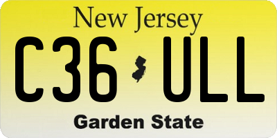 NJ license plate C36ULL
