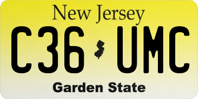 NJ license plate C36UMC