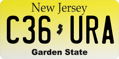 NJ license plate C36URA