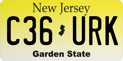 NJ license plate C36URK