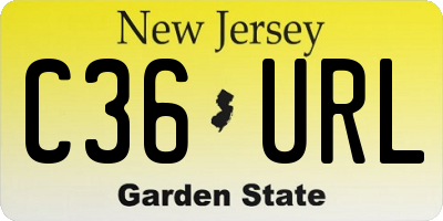 NJ license plate C36URL