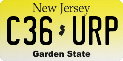 NJ license plate C36URP