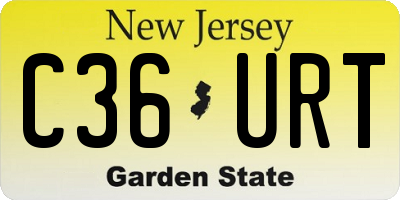 NJ license plate C36URT