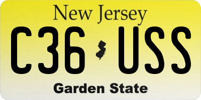NJ license plate C36USS