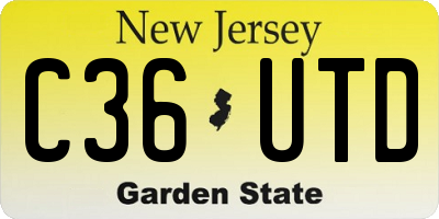 NJ license plate C36UTD
