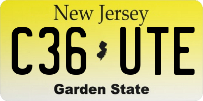 NJ license plate C36UTE
