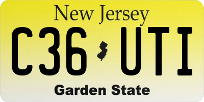 NJ license plate C36UTI