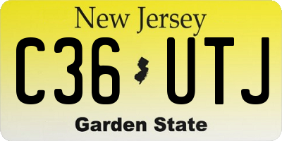NJ license plate C36UTJ