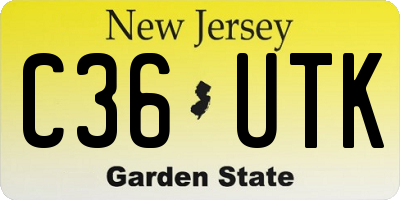 NJ license plate C36UTK