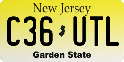 NJ license plate C36UTL