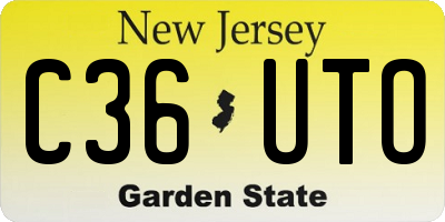 NJ license plate C36UTO