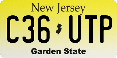 NJ license plate C36UTP