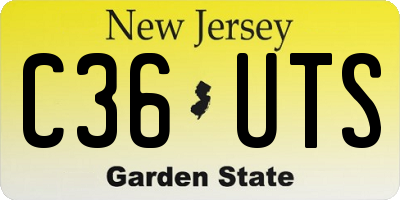 NJ license plate C36UTS