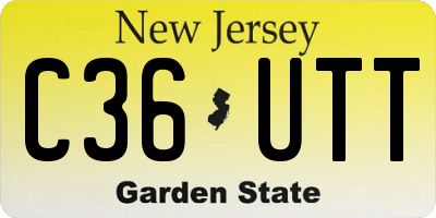 NJ license plate C36UTT