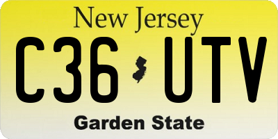 NJ license plate C36UTV