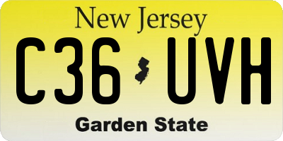 NJ license plate C36UVH