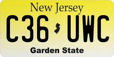 NJ license plate C36UWC