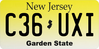 NJ license plate C36UXI