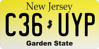 NJ license plate C36UYP