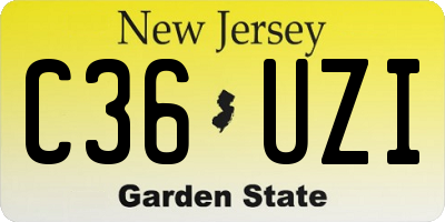 NJ license plate C36UZI