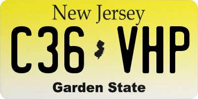 NJ license plate C36VHP