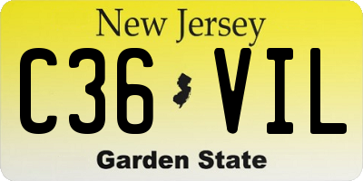 NJ license plate C36VIL