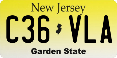 NJ license plate C36VLA