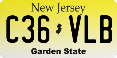 NJ license plate C36VLB