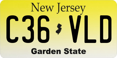 NJ license plate C36VLD