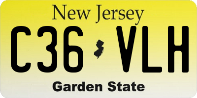 NJ license plate C36VLH
