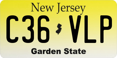 NJ license plate C36VLP