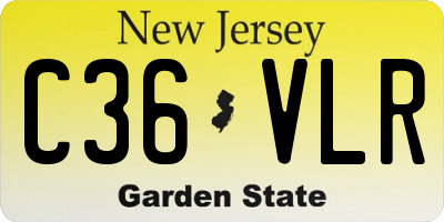 NJ license plate C36VLR