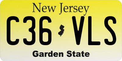 NJ license plate C36VLS