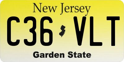 NJ license plate C36VLT