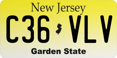 NJ license plate C36VLV