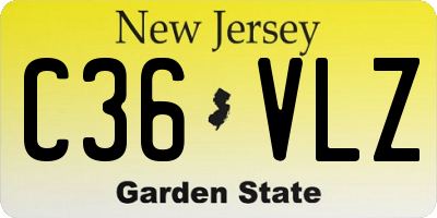 NJ license plate C36VLZ
