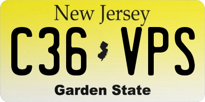 NJ license plate C36VPS