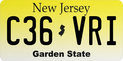 NJ license plate C36VRI