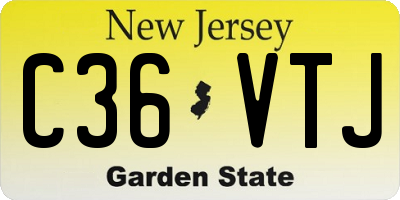 NJ license plate C36VTJ